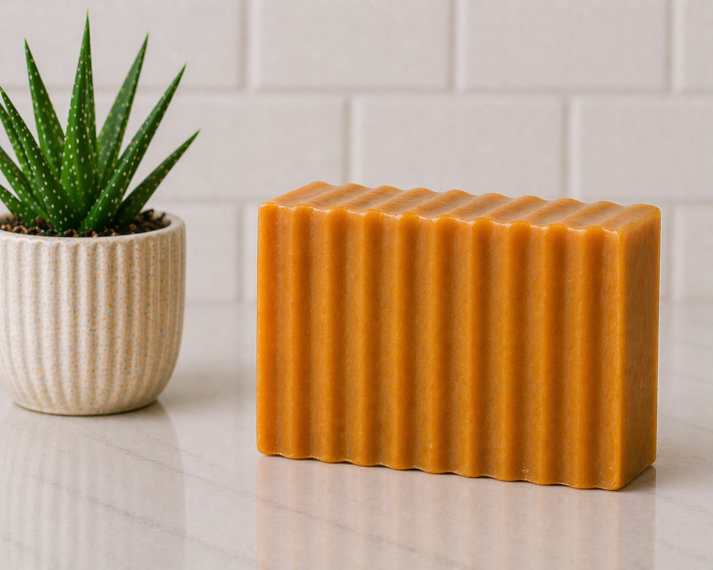 Turmeric Glow Bar handmade soap bar by Gillglow